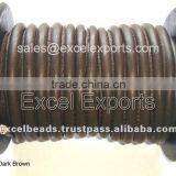 Brown Stitched Lamb Skin Leather Cords