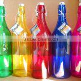 Color Sprayed Glass Oil Bottle With Cork thumbnail-1
