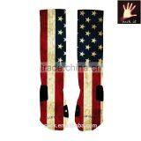 Elevate Apparel and Gear Men's Custom Elites Socks Vintage American Flag