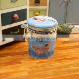 Home Storage Iron Storage Stool Decor