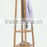 Bamboo corner clother hanger staff rack