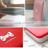 Lovely Business Credit Card Holder Wallet PU Leather Strap Buckle Bank Card Case Pvc ID Card Passport Holder Pocket Purse Bag thumbnail-3