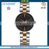 FS FLOWER - Steel Tone Rose Gold Japan Movement All Metal Stainless Steel Watch Back Water Resistant
