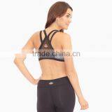 New Trendy Breathable Girl's Pilates Gym Running Sports Bra With Mesh thumbnail-2
