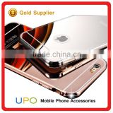 [UPO] Golden Plastic Back metal aluminium Bumper Mirror Cell Phone Case For iPhone 6