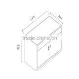 Floor Mounted Under Bench 2 Door Metal Lab Cabinet With Sink for Lab Island Bench in Biology & Chemistry Laboratory Furniture