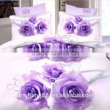 Purple flower design Hot sale 3D bedding set duvet cover set