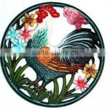 Colorful Chicken Shape Cast Iron Trivets