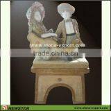 Girl and Boy Marble Statue thumbnail-1