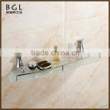New 2016 Classic-Style Tranquil Zinc Alloy Chrome Plated Bathroom Accessories Wall Mounted Glass Shelf