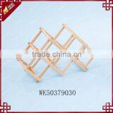 Mini Wine Rack Refrigerator Wine Holder Rubber Wood Wine Rack WK5079 thumbnail-4