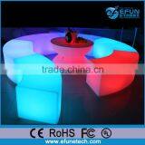 16 Colors Indoor/outdoor Led Lighting Chair Salon Stool,led Curved Bench