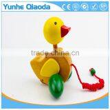 Colorful Pull Along Duck Wooden Toy as You Pull They Make a a Fun Baby thumbnail-5