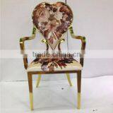 Modern Rose Gold Stainless Steel Armrest Chair