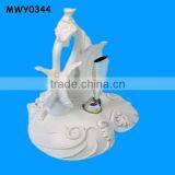 Swans White Elegant Resin Wedding Pen Holder thumbnail-1