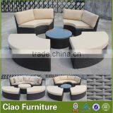 Modern Garden Sectional Sofa Furniture Outdoor Rattan Round Sofa thumbnail-4