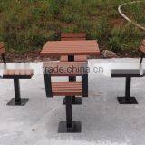Arlau 4 Seater Outdoor Park Wood Table thumbnail-4