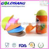 creative custom reuseable silicone cola cup lid