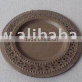 Designer Charger Plate,Metal Under Plate,Antique Metal Charger Plate,Cheap Charger Plate,Charger Plates For Weddings & Events thumbnail-1