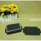 Wholesale Daily Use Square Black Porcelain With Lid Ceramic Bakeware thumbnail-3