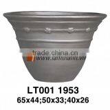 Vietnam Round Romance Painted Terracotta Planter thumbnail-1