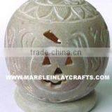 Soap Stone Decorative Tealight Candle Holders ~ Carved Soapstone Tea Light Candle Holder ~ T-Light Candle Lamp thumbnail-1