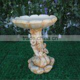 Antique Fiberglass Bird Feeder With Lotus Flower Design thumbnail-2