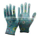 NMSAFETY 13 Gauge Free Shipping Hot Sale Wholesale Retail Flower pu Work Gloves Size Have S M L XL thumbnail-1