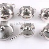 Metal Stainless Steel Cooking Pans and Pots , 12 Pcs Cooware Sets thumbnail-2