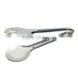 Heat Resistant Kitchen Accessories 9'' Stainless Steel Barbecue BBQ Clip, Food Tong, Salad Tongs thumbnail-3