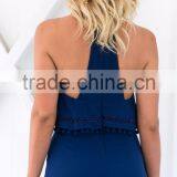 Spaghetti Strap Pompom Romper Woman Latest Design Summer Beach Romper thumbnail-4