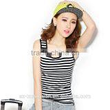 Plain Stripe Ladies Tank Tops 2017 Women T-shirt thumbnail-2