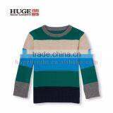 Allover Large Multicolored Stripes Handmade Baby Sweater thumbnail-1