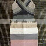 Good Quality HL Grey Gradient Sleeveless Bandage Dress Celebrity Slim Mini Dress thumbnail-6