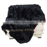 CX-D-11F Blue Patchwork Winter Genuine Rabbit Fur Fashion Rugs Throw thumbnail-6