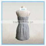 Girl's Sexy Spaghetti Strap Dress Grey Lace Hem Slip Midi Dress thumbnail-2