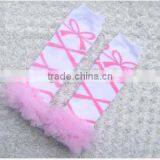 2016 Popular Chevron Cotton Leg Warmers With Ruffles Wholesale Kids Winter Leg Warmer thumbnail-2