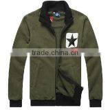 Winter Autumn New Arrival Fleece Pure Cotton Long Sleeve Jacket With Rib Collar & Cuff & Bottom Hoodie Without Hood thumbnail-1