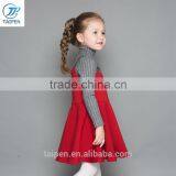 2017 Spring Children's Woven Suspender Dress Fashon Sleeveless Dress Back With Zipper Derigns For Girl thumbnail-3