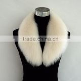 Myfur Hot Sale Cream Milk Color Soft Fox Fur Trim Collar