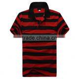 China Manfucture Cheap Cotton Material Soft Man Striped Polo Shirt Wholesale for Sale thumbnail-4