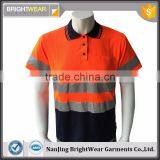 Hot Sale Mens Fluorescent hi Vis Protective Reflective Custom 3M Tape Safety Polo Shirt thumbnail-1