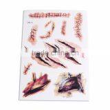 Body Art Multicolor Halloween Removable Waterproof Metallic Temporary Tattoo Sticker thumbnail-2