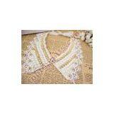 Imitation Pearl False Collar Beaded Garment Necklace With Lace thumbnail-2