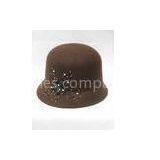 Beading Trim Fashion 100% Wool Felt Hats For Women With Cloche Shape In Normal Day thumbnail-1