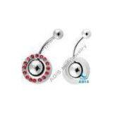 Crystal Dangle Belly Button Customised Belly Ring Jewelry, 316l Surgical Stainless Steel thumbnail-1