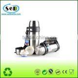 Different Size Double Wall Stainless Steel Vacuum Travel Pot With Plastic Grip and Shoulder Handle thumbnail-2