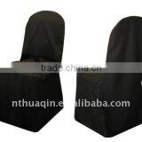 Black Polyester Banquet Chair Cover Wedding Chair Cover