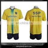Sublimated Soccer Uniform yellow green design