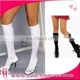 Women Knee High Casual Socks Striped Cotton Stockings thumbnail-3